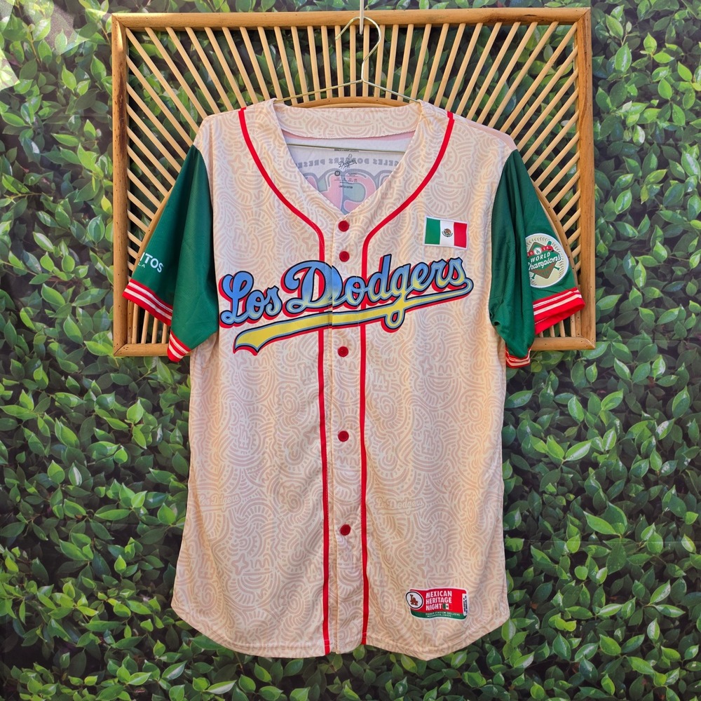 Los Angeles Dodgers Mexican Heritage Night Lucha Libre Jersey Mens Medium 2024